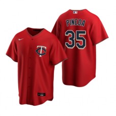 Men's Nike Minnesota Twins #35 Michael Pineda Red Alternate Stitched Baseball Jersey