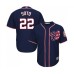 Men's Washington Nationals #22 Juan Soto Replica Navy Blue Alternate 2 Cool Base Baseball Jersey