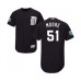 Men's Detroit Tigers #51 Matt Moore Navy Blue Alternate Flex Base Authentic Collection Baseball Jersey