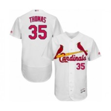 Men's St. Louis Cardinals #35 Lane Thomas White Home Flex Base Authentic Collection Baseball Player Stitched Jersey