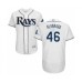 Men's Tampa Bay Rays #46 Jose Alvarado Home White Home Flex Base Authentic Collection Baseball Player Stitched Jersey