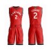 Men's Toronto Raptors #2 Kawhi Leonard Swingman Red 2019 Basketball Finals Bound Suit Jersey - Icon Edition