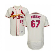 Men's St. Louis Cardinals #67 Justin Williams Cream Alternate Flex Base Authentic Collection Baseball Player Stitched Jersey