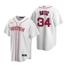 Men's Nike Boston Red Sox #34 David Ortiz White Alternate Stitched Baseball Jersey