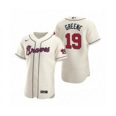 Men's Atlanta Braves #19 Shane Greene Nike Cream Authentic 2020 Alternate Stitched Jersey