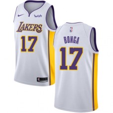 Men's Nike Los Angeles Lakers #17 Isaac Bonga Swingman White NBA Jersey - Association Edition