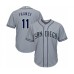 Men's San Diego Padres #11 Ty France Authentic Grey Road Cool Base Baseball Player Stitched Jersey