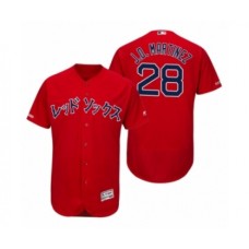 Men's 2019 Asian Heritage Boston Red Sox #28 Month J.D. Martinez Red Japanese Flex Base Stitched Jersey