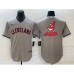 Men's Cleveland Guardians Gray Team Big Logo Cool Base Stitched Jersey