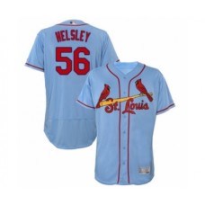 Men's St. Louis Cardinals #56 Ryan Helsley Light Blue Alternate Flex Base Authentic Collection Baseball Player Stitched Jersey