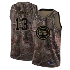 Men's Nike Detroit Pistons #13 Khyri Thomas Swingman Camo Realtree Collection NBA Jersey