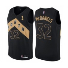 Men's Toronto Raptors #32 KJ McDaniels Swingman Black 2019 Basketball Finals Champions Jersey - City Edition