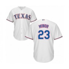 Men's Texas Rangers #23 Mike Minor Replica White Home Cool Base Baseball Jersey