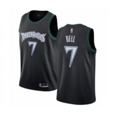 Men's Minnesota Timberwolves #7 Jordan Bell Authentic Black Hardwood Classics Stitched Jersey