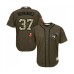 Men's Toronto Blue Jays #37 Teoscar Hernandez Authentic Green Salute to Service Baseball Jersey