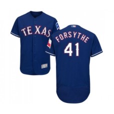 Men's Texas Rangers #41 Logan Forsythe Royal Blue Alternate Flex Base Authentic Collection Baseball Jersey