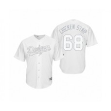 Men's Los Angeles Dodgers #68 Ross Stripling Chicken Strip White 2019 Players Weekend Replica Stitched Jersey