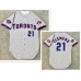 Men's Toronto Blue Jays #21 Roger Clemens Grey Stitched MLB Jersey