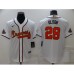 Men's Atlanta Braves #28 Matt Olson Nike White 2022 Gold Program Authentic Player Stitched Jersey