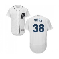 Men's Detroit Tigers #38 Tyson Ross White Home Flex Base Authentic Collection Baseball Jersey