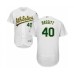 Men's Oakland Athletics #40 Chris Bassitt White Home Flex Base Authentic Collection Baseball Player Stitched Jersey