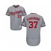 Men's Washington Nationals #37 Stephen Strasburg Grey Road Flex Base Authentic Collection 2019 World Series Champions Baseball Stitched Jersey