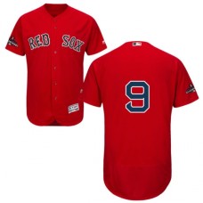 Men's Majestic Boston Red Sox #9 Ted Williams Red Alternate Flex Base Authentic Collection 2018 World Series Champions MLB Jersey