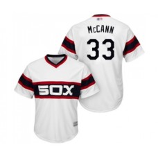 Men's Chicago White Sox #33 James McCann Replica White 2013 Alternate Home Cool Base Baseball Jersey