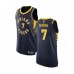 Men's Indiana Pacers #7 Malcolm Brogdon Authentic Navy Blue Basketball Jersey - Icon Edition