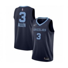 Men's Memphis Grizzlies #3 Grayson Allen Authentic Navy Blue Finished Basketball Stitched Jersey - Icon Edition