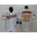 Men's Nike Washington Nationals #37 Stephen Strasburg White Gold Home Stitched Baseball Jersey