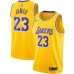 Men's Los Angeles Lakers #23 LeBron James Nike Gold 2020-21 Swingman Stitched Jersey