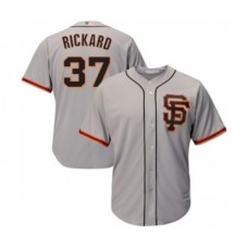 Men's San Francisco Giants #37 Joey Rickard Grey Alternate Flex Base Authentic Collection Baseball Player Stitched Jersey