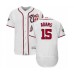 Men's Washington Nationals #15 Matt Adams White Home Flex Base Authentic Collection 2019 World Series Bound Baseball Stitched Jersey