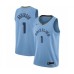 Men's Memphis Grizzlies #1 Kyle Anderson Authentic Blue Finished Basketball Stitched Jersey Statement Edition