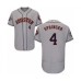 Men's Houston Astros #4 George Springer Grey Road Flex Base Authentic Collection 2019 World Series Bound Baseball Stitched Jersey