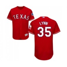 Men's Texas Rangers #35 Lance Lynn Red Alternate Flex Base Authentic Collection Baseball Jersey