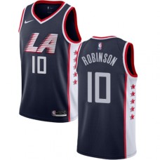 Men's Nike Los Angeles Clippers #10 Jerome Robinson Swingman Navy Blue NBA Jersey - City Edition