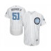 Men's Chicago Cubs #51 Duane Underwood Jr. Authentic White 2016 Father's Day Fashion Flex Base Baseball Player Stitched Jersey