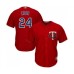 Men's Minnesota Twins #24 C. J. Cron Replica Scarlet Alternate Cool Base Baseball Jersey