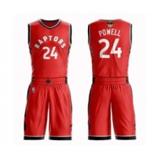 Men's Toronto Raptors #24 Norman Powell Swingman Red 2019 Basketball Finals Bound Suit Jersey - Icon Edition