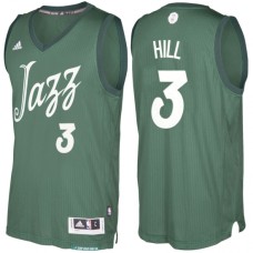 Men's Utah Jazz #3 George Hill Green 2016-2017 Christmas Day NBA Swingman Jersey