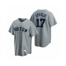 Men's Boston Red Sox #17 Nathan Eovaldi Nike Gray Cooperstown Collection Road Stitched Jersey