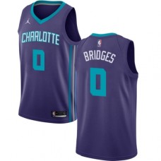 Men's Nike Jordan Charlotte Hornets #0 Miles Bridges Swingman Purple NBA Jersey Statement Edition