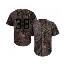 Men's Miami Marlins #38 Jorge Alfaro Authentic Camo Realtree Collection Flex Base Baseball Jersey