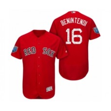 Men's Scarlet Boston Red Sox #16 Andrew Benintendi 2018 Spring Training Flex Base Stitched Jersey