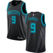 Men's Nike Jordan Charlotte Hornets #9 Tony Parker Swingman Black NBA Jersey - 2018 19 City Edition