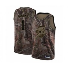 Men's Portland Trail Blazers #1 Anfernee Simons Swingman Camo Realtree Collection Basketball Jersey