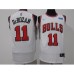 Men's Chicago Bulls #11 DeMar DeRozan White Edition Swingman Stitched Basketball Jersey