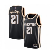 Men's Atlanta Hawks #21 Dominique Wilkins Swingman Black Basketball Stitched Jersey - 2019 20 City Edition